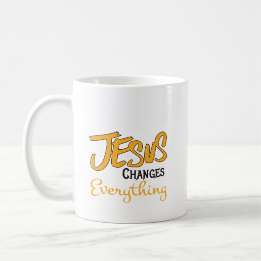 Mug de café "Jésus change tout" (Gauche)