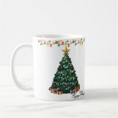 Mug de café Joyeuses Fêtes Arbre de Noël (Gauche)
