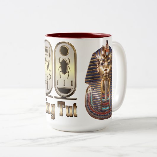 Mug de café King Tut 15oz (Devant droit)