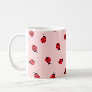 Mug de café Ladybug rose