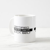 Mug de café Lean Six Sigma Black Belt Certifié (Devant gauche)