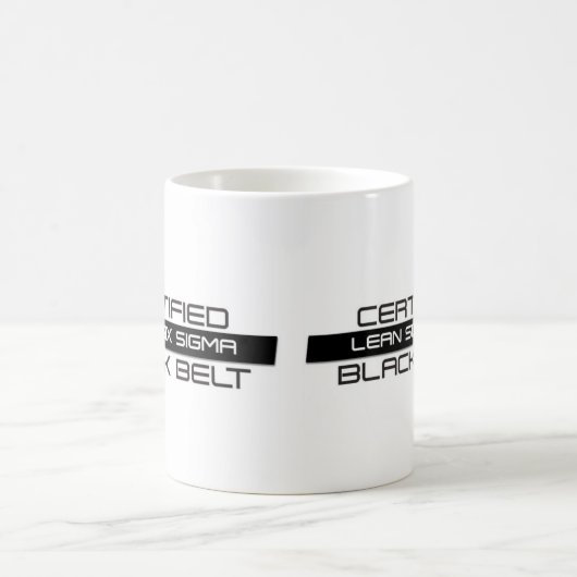Mug de café Lean Six Sigma Black Belt Certifié (Centre)