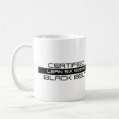 Mug de café Lean Six Sigma Black Belt Certifié (Gauche)