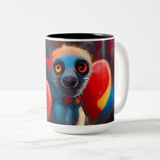 Mug de café Lemur (Devant droit)