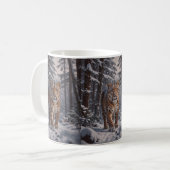 Mug de café Leopard d'hiver (Devant gauche)