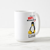 Mug de café Linux (gauche) - Microsoft Free (Devant droit)