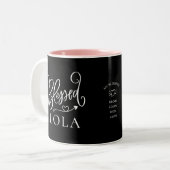 Mug de café Lola bienheureuse moderne (Devant gauche)