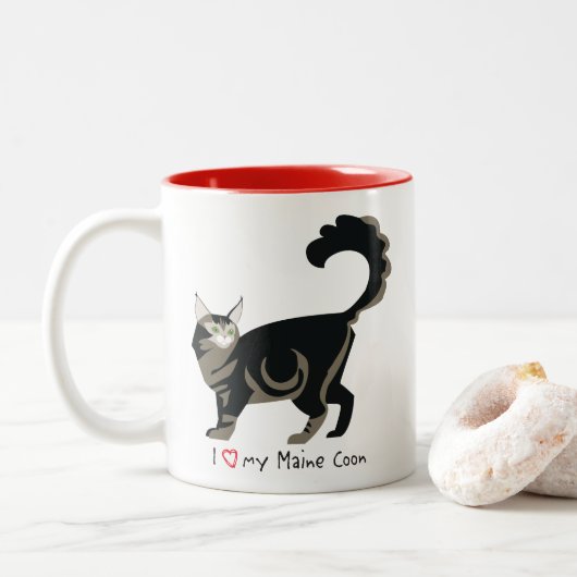 Mug de café Maine Coon (Avec donut)