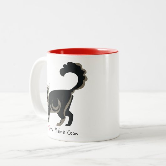 Mug de café Maine Coon (Devant gauche)