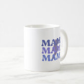 Mug de café Mama Mama bleu et violet (Devant droit)