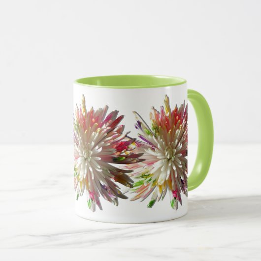 Mug de café - maman d'araignée blanche peinte (Devant droit)