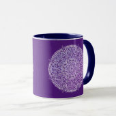 Mug de café Mandala cristalline (Devant droit)