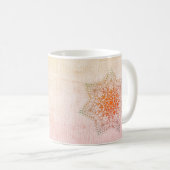 Mug de café Mandala orange (Devant droit)
