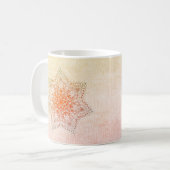 Mug de café Mandala orange (Devant gauche)