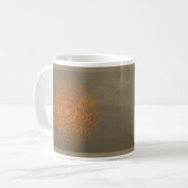Mug de café Mandala orange (Devant gauche)