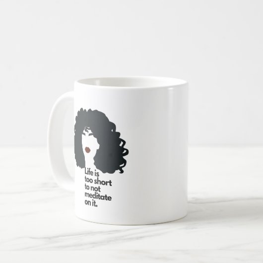 Mug de café mantra inspirant (Devant gauche)