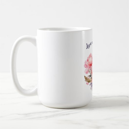Mug de café Mariage Romantique Blush Peony (Gauche)