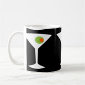 Mug de café Martini classique (noir) (Gauche)