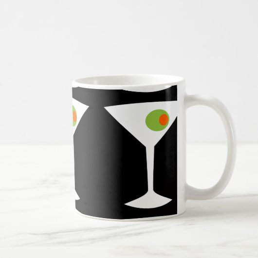 Mug de café Martini classique (noir) (Droite)
