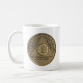Mug de café Médaille Commémorative Année 1 Joyeux (Gauche)
