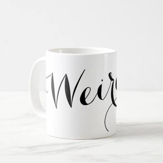 Mug de café mignonne amusant - Étrange sur (Devant gauche)