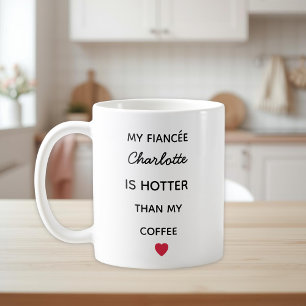 Mug de café moderne personnalisé pour fiancée