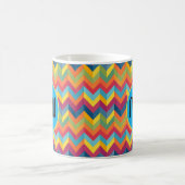 Mug de café Monogram Bold Chevron Motif (Centre)