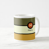 Mug de café Monogram moderne (Devant droit)