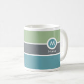 Mug de café Monogram moderne (Devant droit)