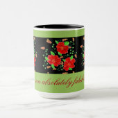 Mug de café Motif à fleurs rouges (Centre)