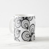 Mug de café - Motif de design noir et blanc (Devant gauche)