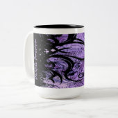 Mug de café Motif de goth noir et pourpre (Devant gauche)