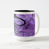 Mug de café Motif de goth noir et pourpre (Devant droit)