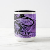 Mug de café Motif de goth noir et pourpre (Centre)