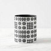 Mug de café : Motif de tapisserie galloise, noir s (Centre)