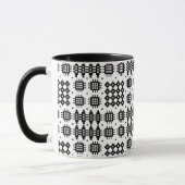 Mug de café : Motif de tapisserie galloise, noir s (Gauche)