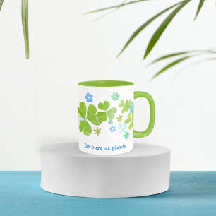 Mug de café motif en feuille