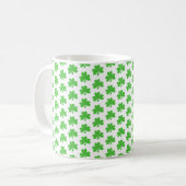Mug de café Motif irlandais shamrock (Devant gauche)