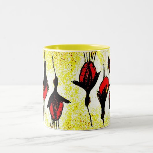 Mug de café Motif jaune (Centre)