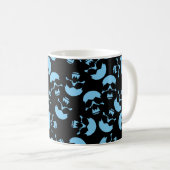 Mug de café Motif noir et bleu (Devant droit)