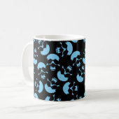Mug de café Motif noir et bleu (Devant gauche)