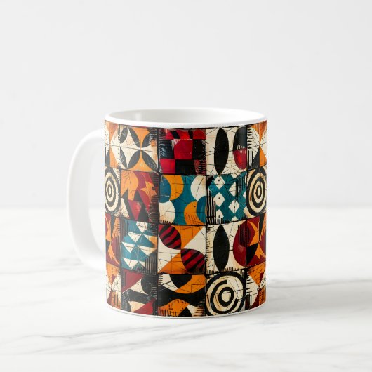 Mug de café Motif tribal africain (Devant gauche)