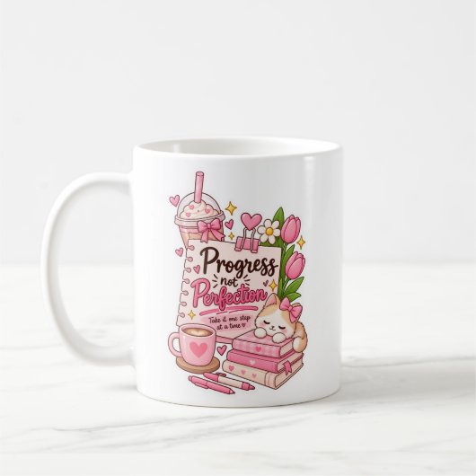 Mug de café motivant mignon (Gauche)
