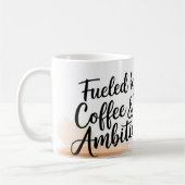 Mug de café motivationnel - Alimenté par l'ambitio (Gauche)
