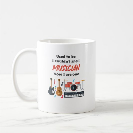 Mug de café musicien amusant (Gauche)