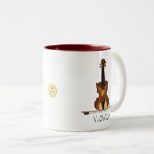 Mug de café Musique d'hibou de violon ViOWLin (Devant droit)