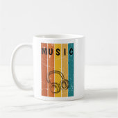 Mug de café musique rétro mignon et propre (Gauche)