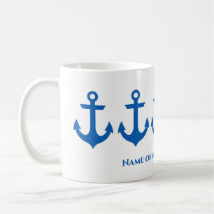 Mug de café nautique personnalisé