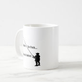 Mug de café : Né au poisson, forcé au travail (Devant gauche)