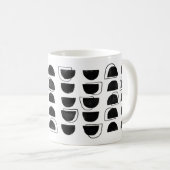 Mug de café noir et blanc Abstrait (Devant droit)